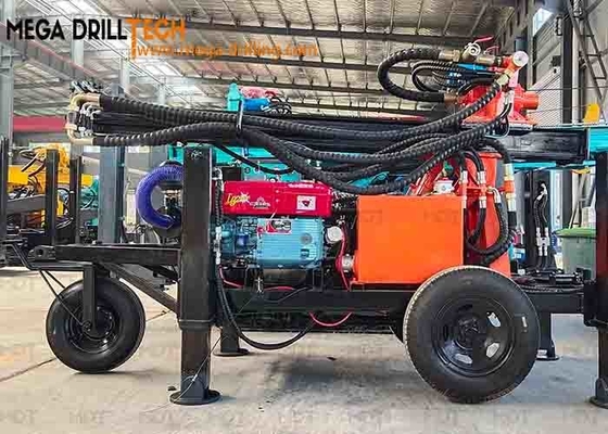 Van de de Putboring van het wielaanhangwagen Geïntegreerde Water de Machine Kleine Draagbare Hydraulisch