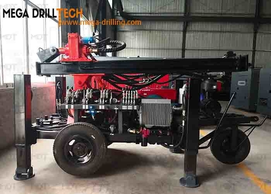 Van de de Putboring van het wielaanhangwagen Geïntegreerde Water de Machine Kleine Draagbare Hydraulisch