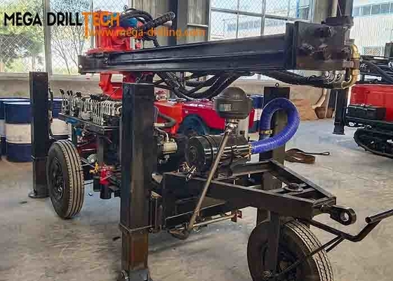Van de de Putboring van het wielaanhangwagen Geïntegreerde Water de Machine Kleine Draagbare Hydraulisch