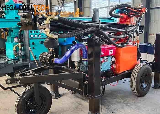 Van de de Putboring van het wielaanhangwagen Geïntegreerde Water de Machine Kleine Draagbare Hydraulisch