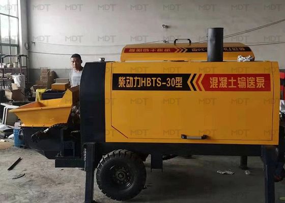 Mdt-30 zette de Kleine Shotcrete Machineaanhangwagen Concrete Pomp op