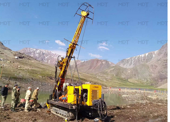 Hydraulische oppervlakteverkenning Core Drilling Rig Wheel Type: